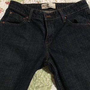 Jeans, bottom hem has been cut off